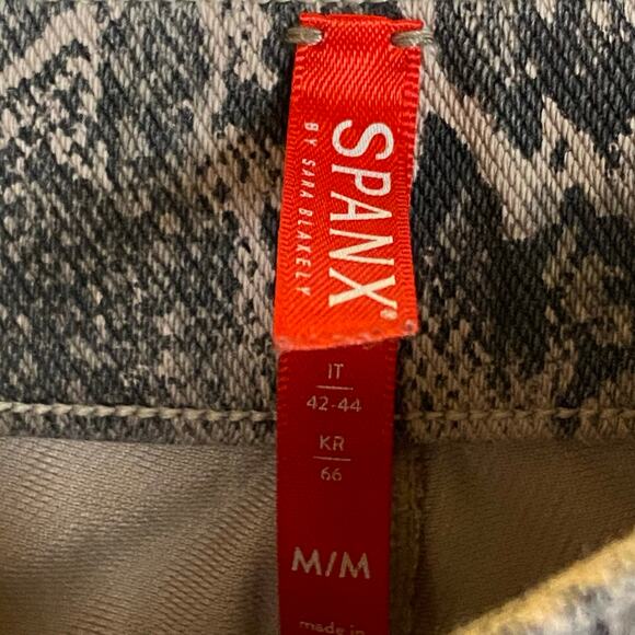 Spanx Ankle Jeanish Legging Taupe Snakeskin size Medium - Picture 4 of 8